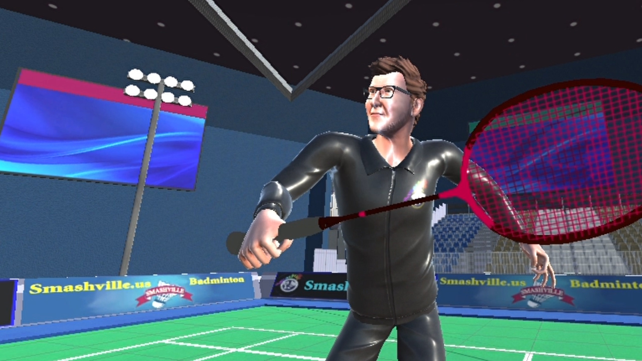 Backhand Defense technique in VR badminton