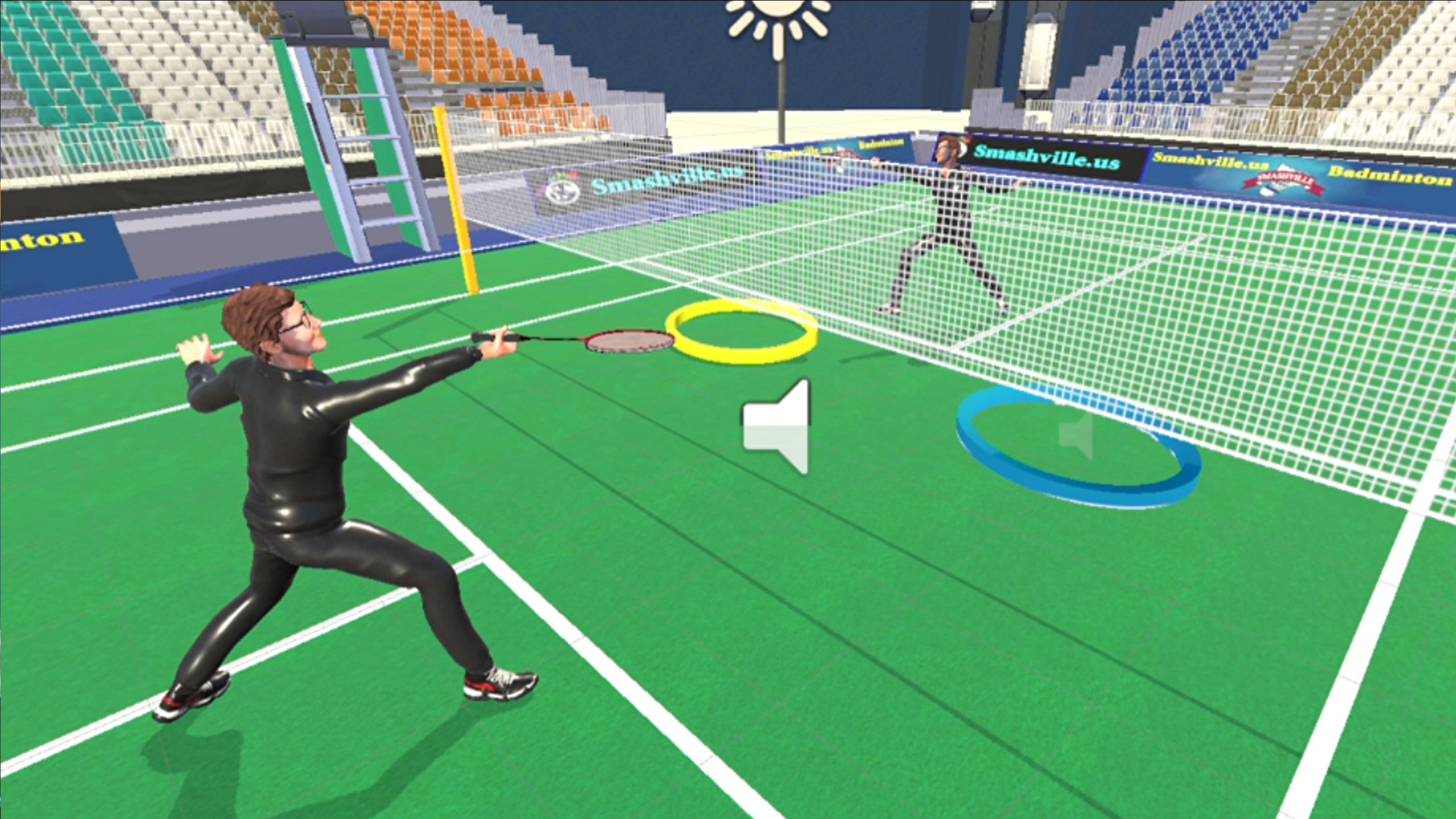 Net Play technique in VR badminton